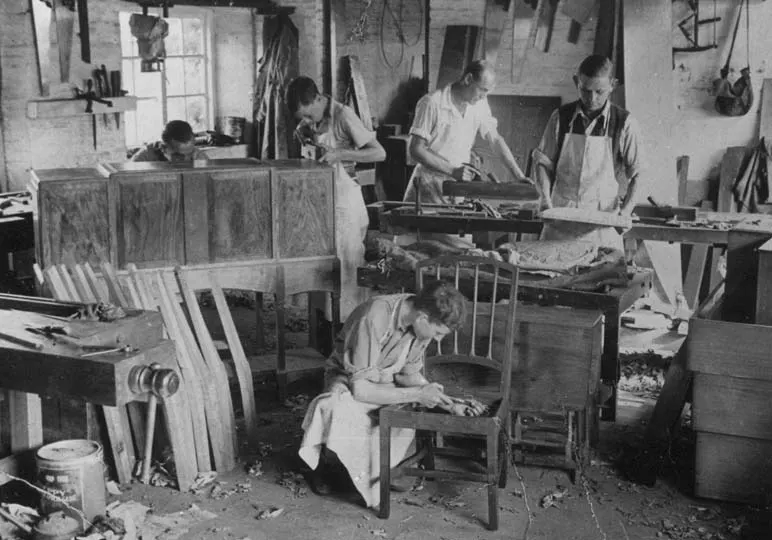 Edward Barnsley’s Workshop c.1936.
